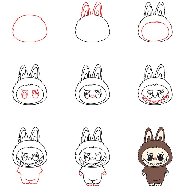 Labubu Doll Drawing Ideas