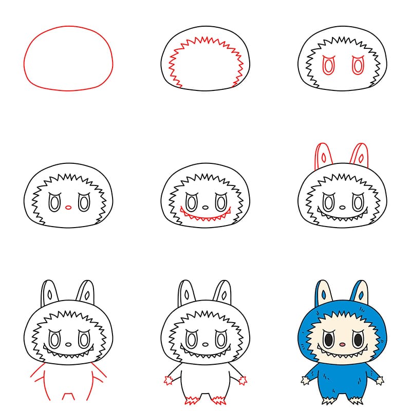 Labubu For Kids Drawing Ideas