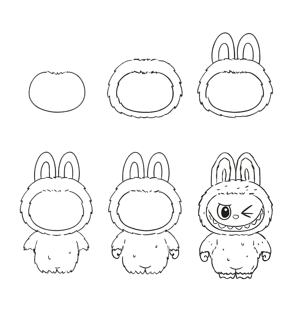 Labubu Happy Drawing Ideas