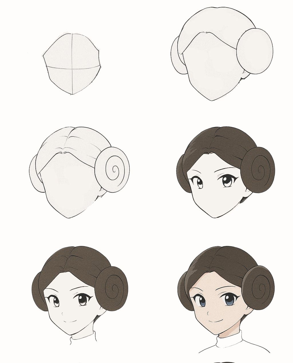 Princess Leia Anime Drawing Ideas