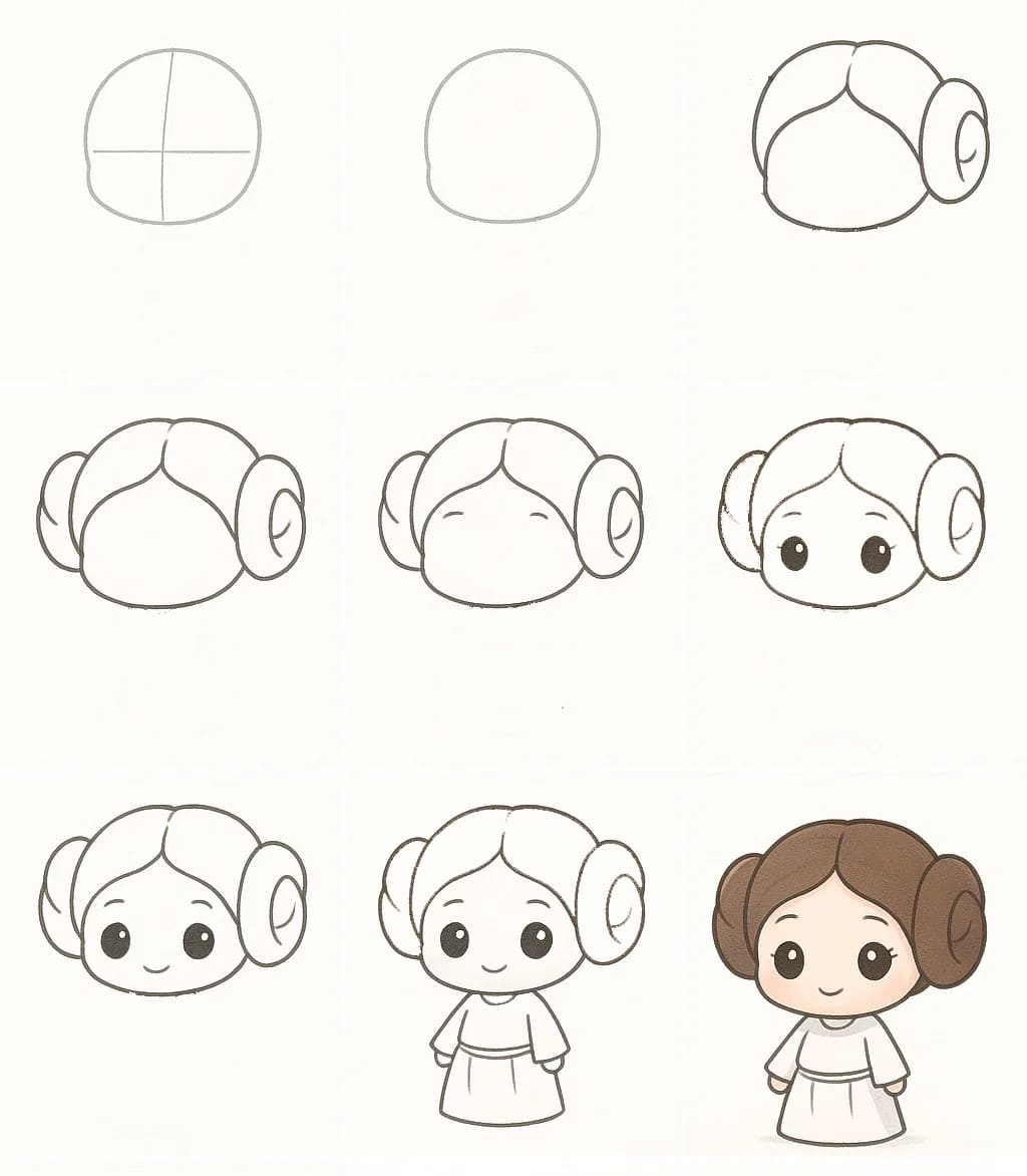 Princess Leia Drawing Ideas