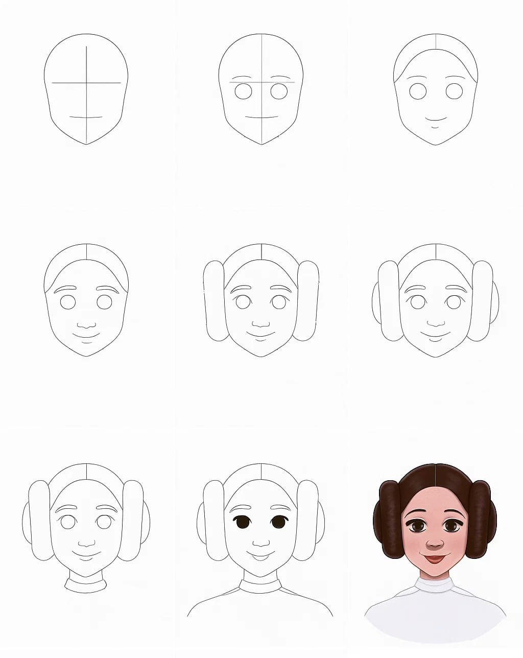 Princess Leia Star Wars Drawing Ideas
