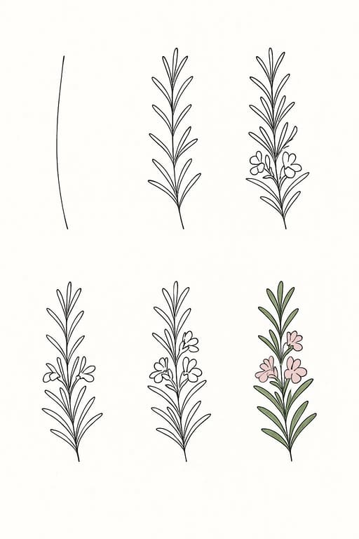 Rosemary Branch Drawing Ideas