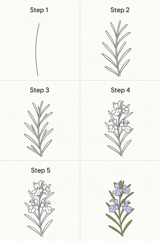 Rosemary Easy Drawing Ideas