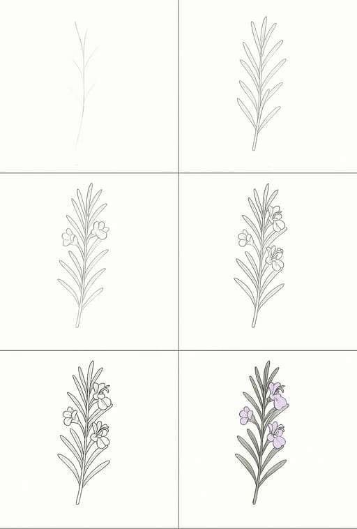 Rosemary Elegant Drawing Ideas