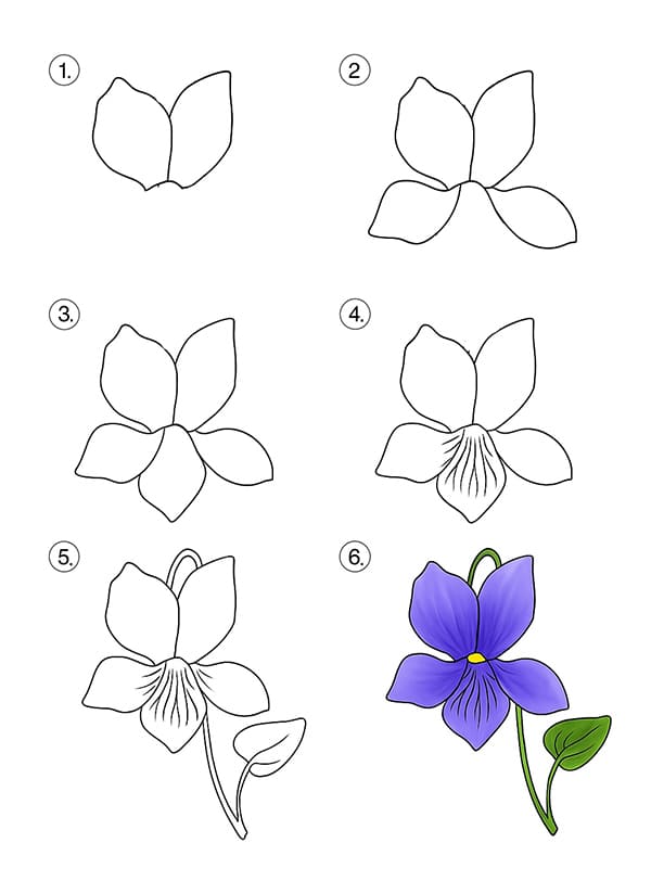 Violet Beautiful Drawing Ideas