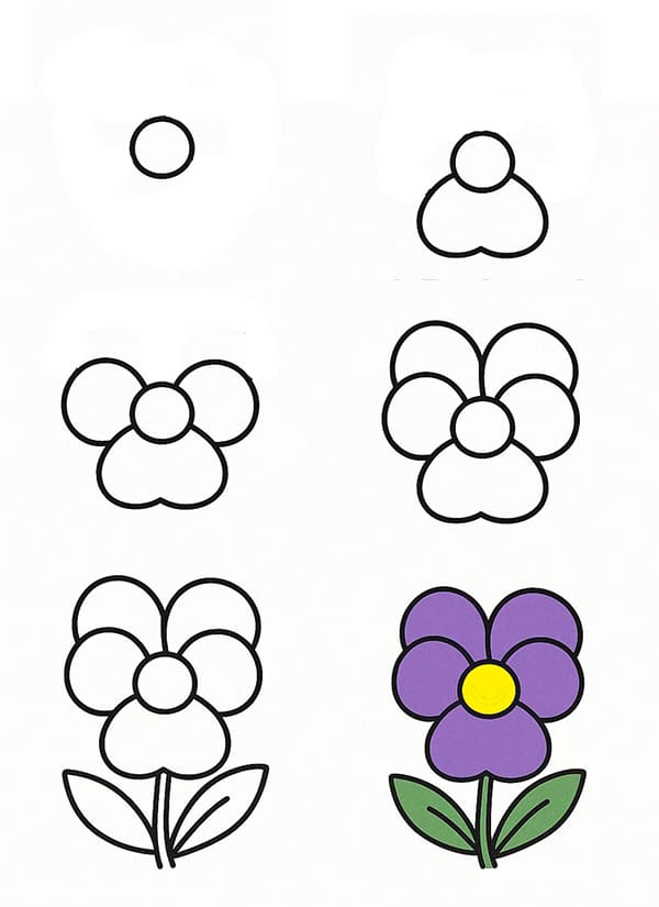 Violet Cartoon Drawing Ideas
