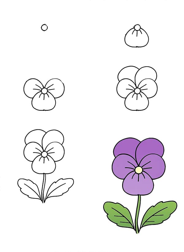 Violet For Kids Drawing Ideas