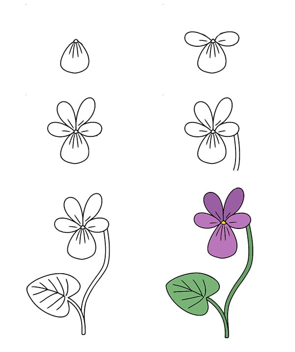 Violet Image Drawing Ideas