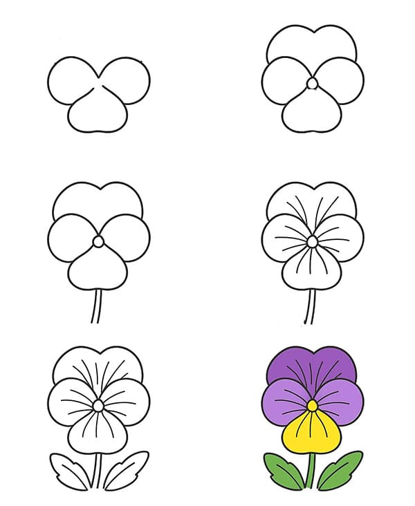 Violet Simple Drawing Ideas