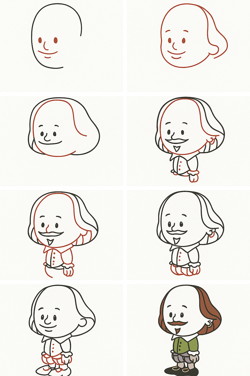 William Shakespeare Cartoon For Kids Drawing Ideas