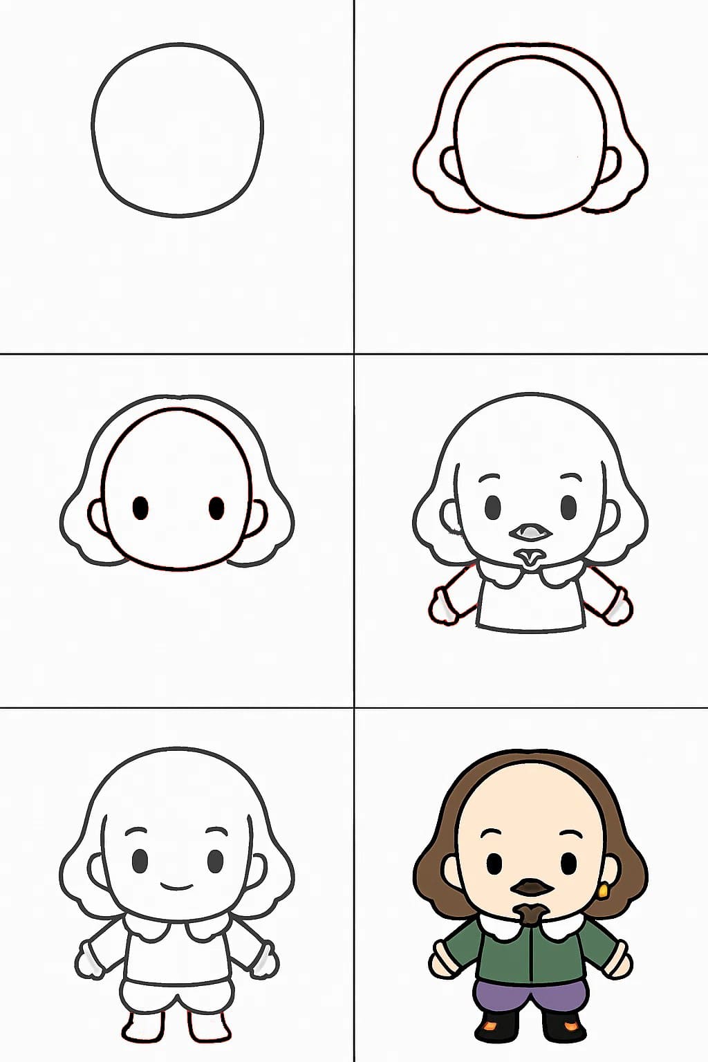 William Shakespeare Chibi Drawing Ideas