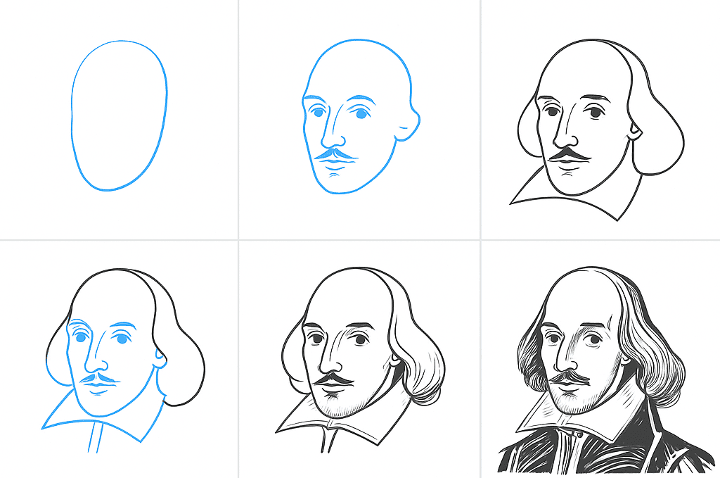 William Shakespeare Portrait Drawing Ideas