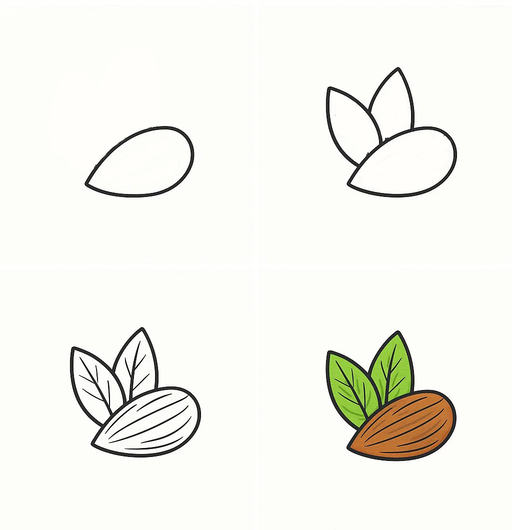 A Simple Almond Drawing Ideas