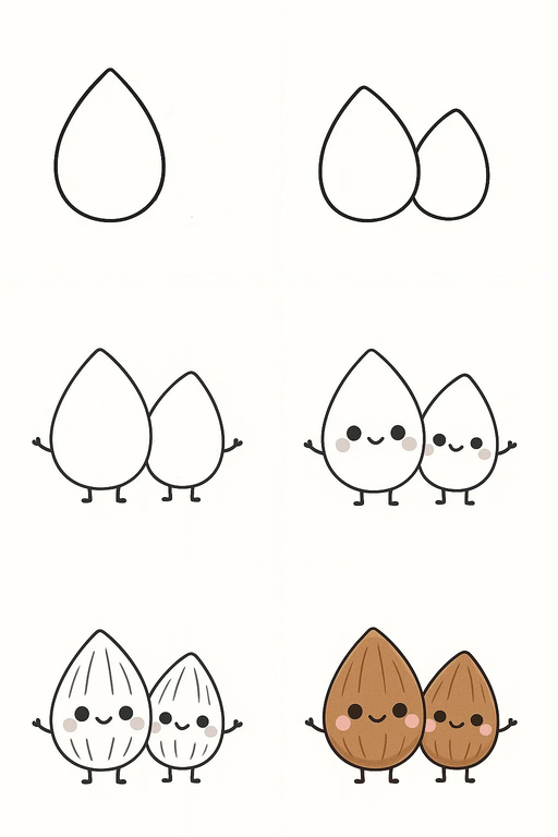 Adorable Almond Drawing Ideas