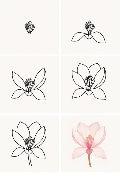 Adorable Magnolia Drawing Ideas