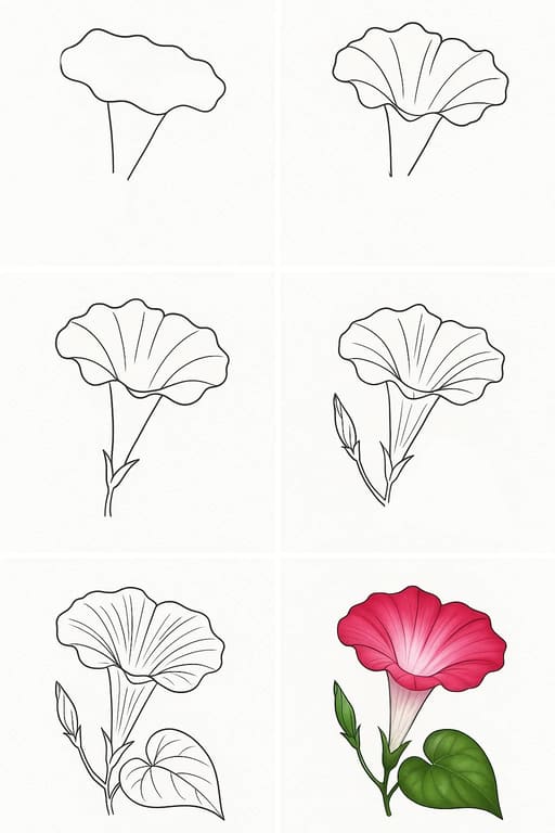 Adorable Morning Glory Drawing Ideas
