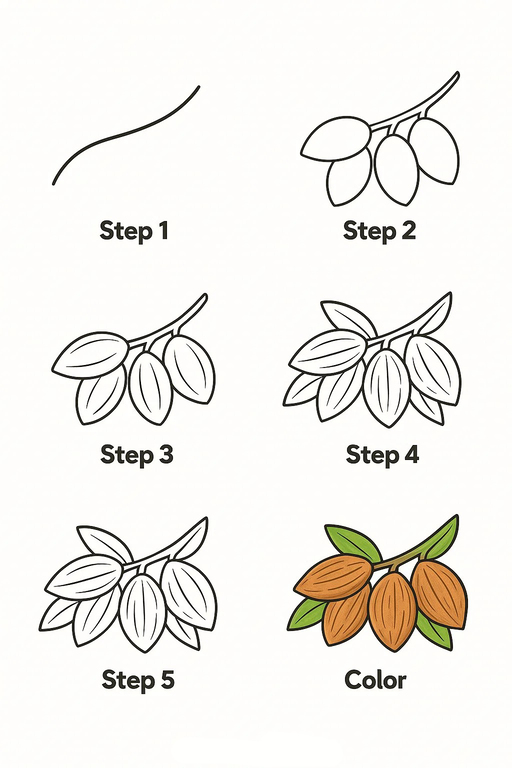 Almond Branch Drawing Ideas