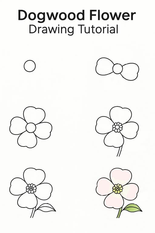 Basic Dogwood Flower Drawing Ideas