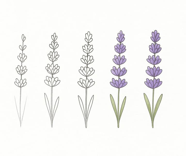 Basic Lavender Drawing Ideas