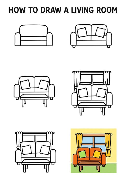 Basic Living Room Drawing Ideas