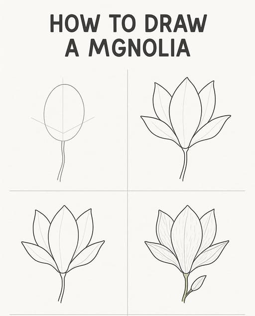 Basic Magnolia Drawing Ideas