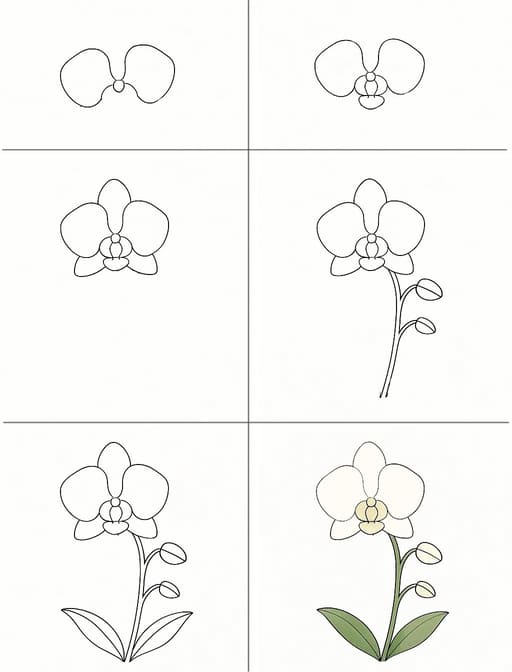 Basic Orchid Drawing Ideas
