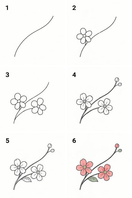 Beautiful Dogwood Flower Drawing Ideas