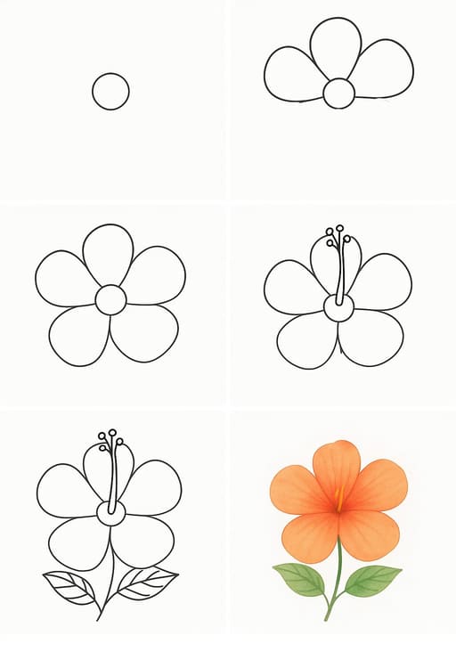 Beautiful Hibiscus Drawing Ideas