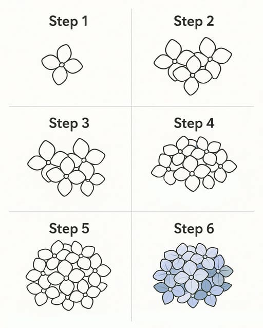 Beautiful Hydrangea Drawing Ideas