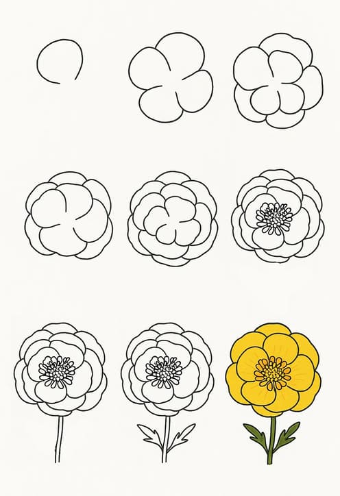 Buttercup Beautiful Drawing Ideas