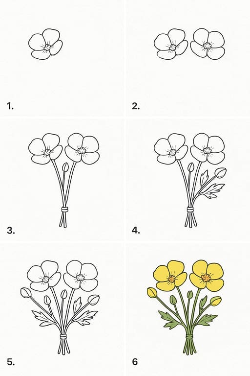 Buttercup Drawing Ideas