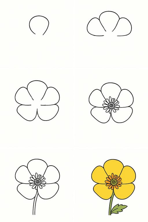 Buttercup Drawing Drawing Ideas