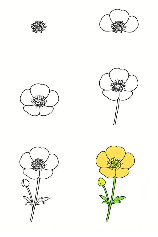 Buttercup Picture Drawing Ideas