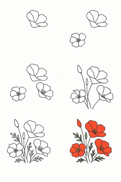 California Poppy Amazing Drawing Ideas