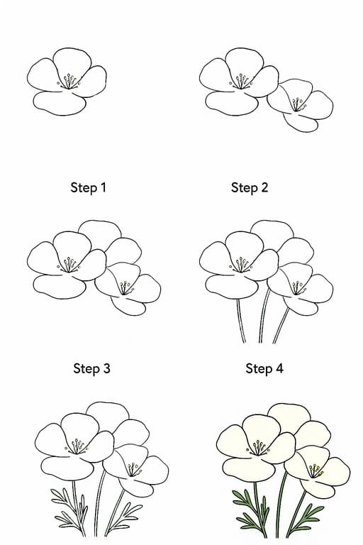 California Poppy Photo Drawing Ideas