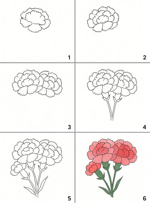 Carnation Drawing Ideas