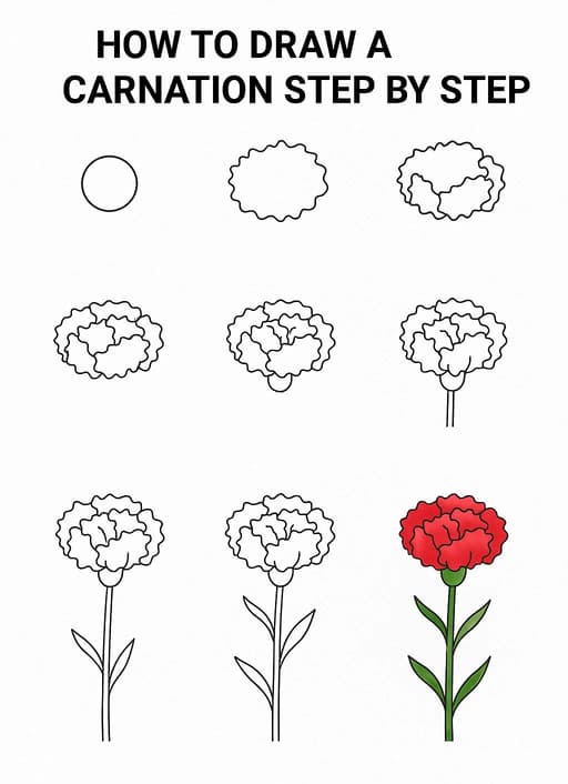 Carnation Basic Drawing Ideas