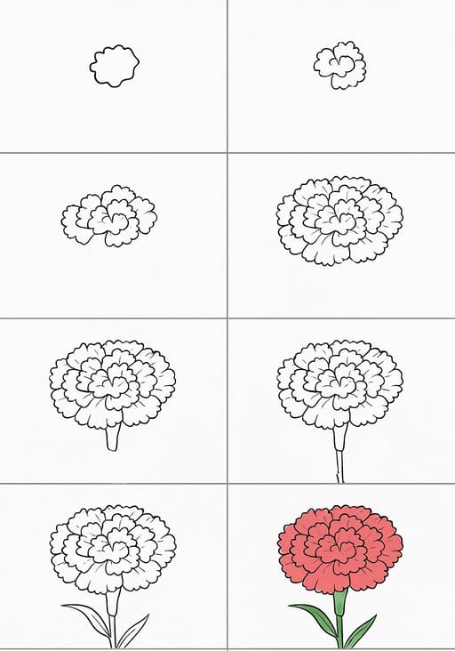 Carnation Beautiful Drawing Ideas