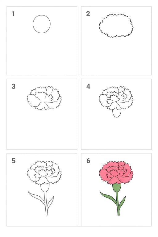 Carnation Pink Drawing Ideas