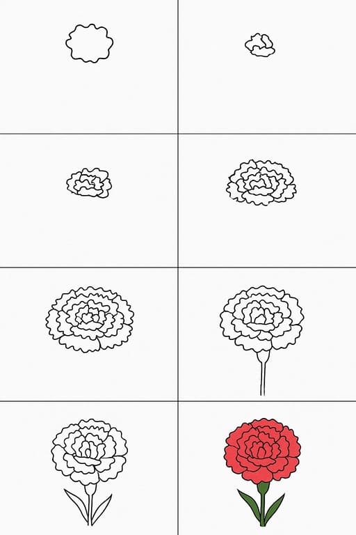 Carnation Stunning Drawing Ideas