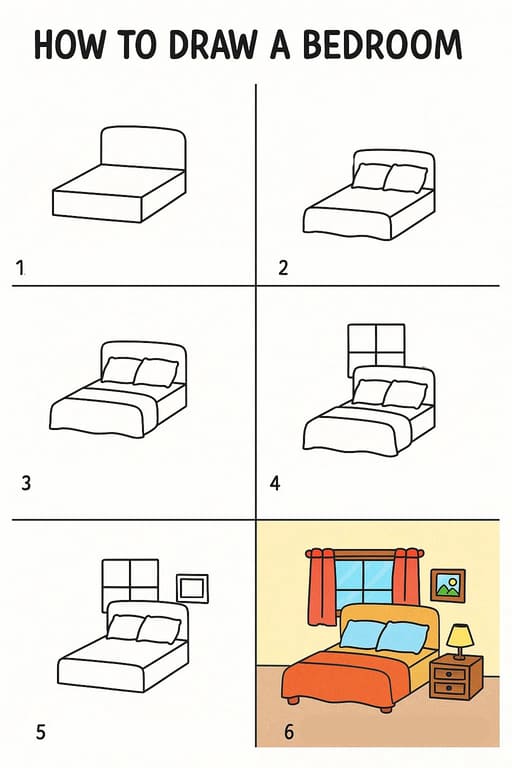 Cute Bedroom Drawing Ideas