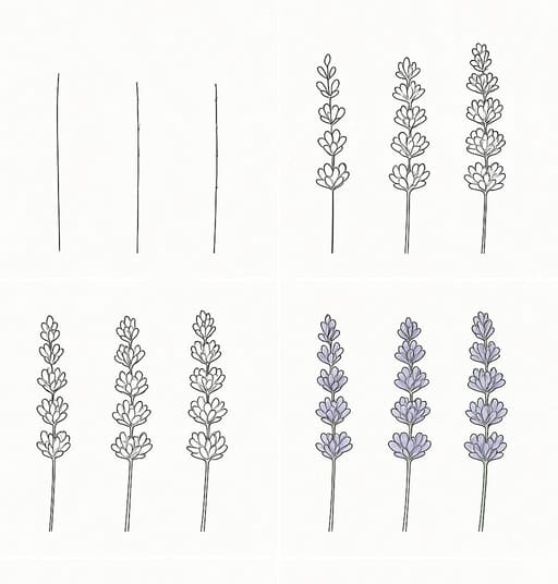 Cute Lavender Drawing Ideas