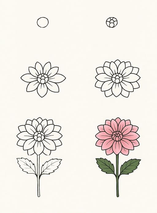Dahlia Adorable Drawing Ideas