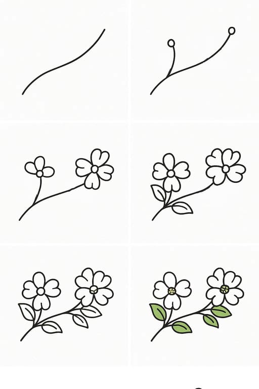 Dogwood Flower For Kids Drawing Ideas