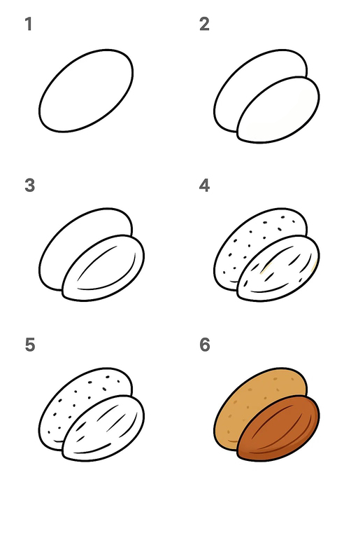Easy Almond Drawing Ideas