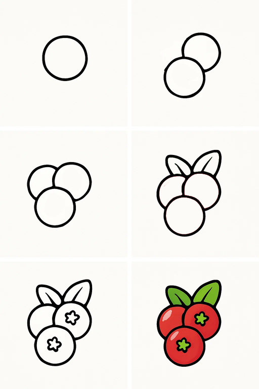 Easy Cranberry Drawing Ideas