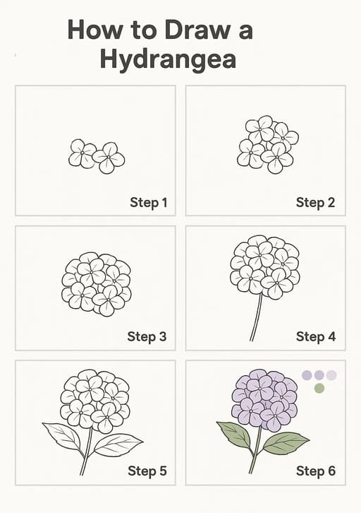 Hydrangea Drawing Ideas