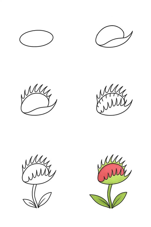 Easy Venus Flytrap Drawing Ideas