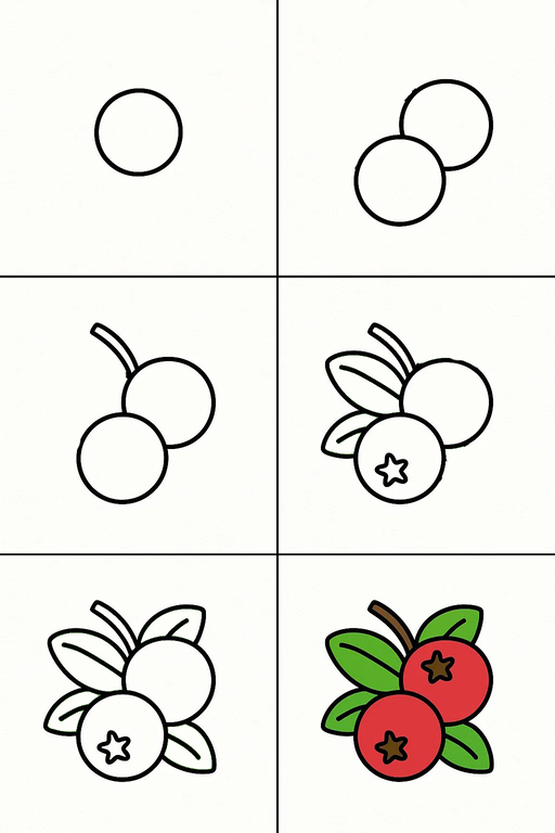 Fresh Cranberries Drawing Ideas